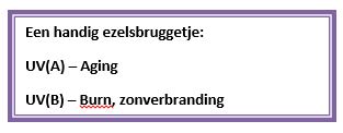 uv ezelsbruggetje