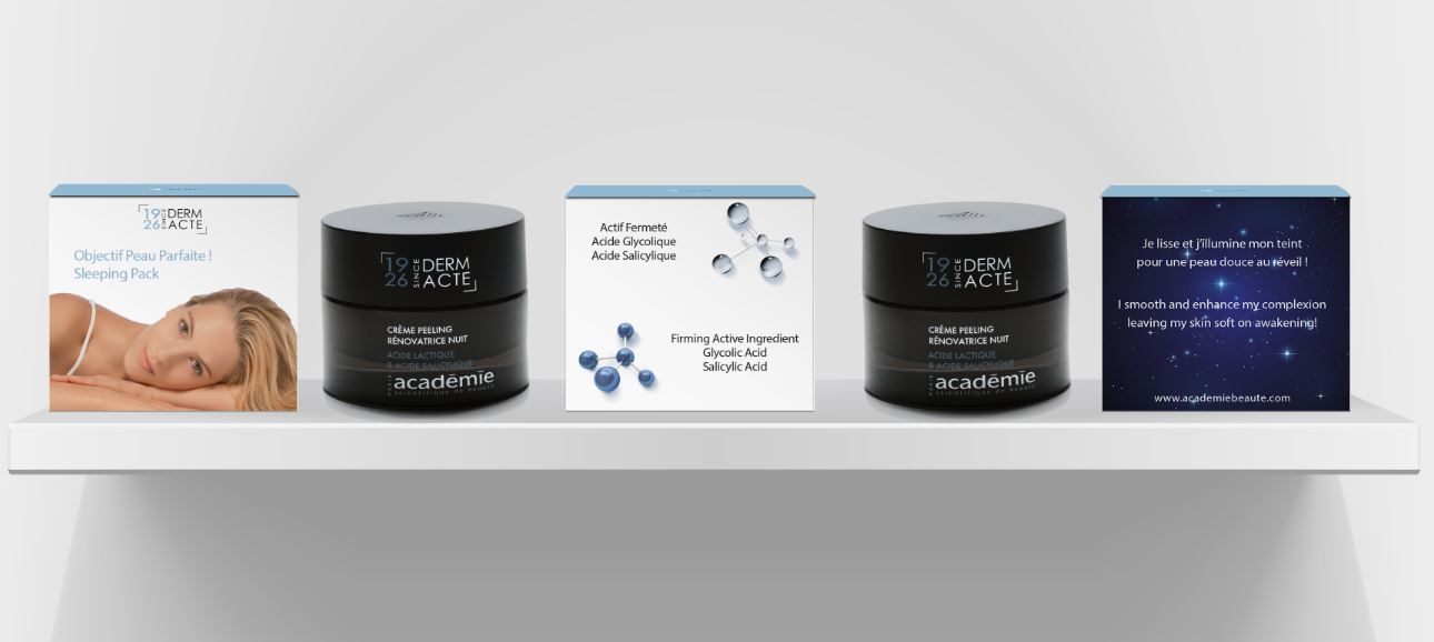 derm acte peeling night cream mock up