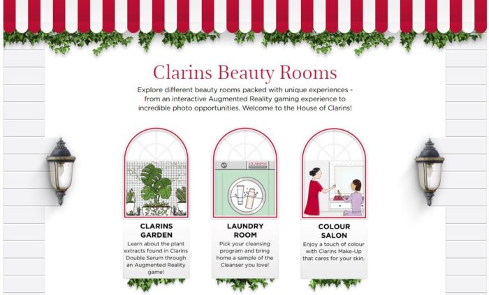 clarins beauty rooms