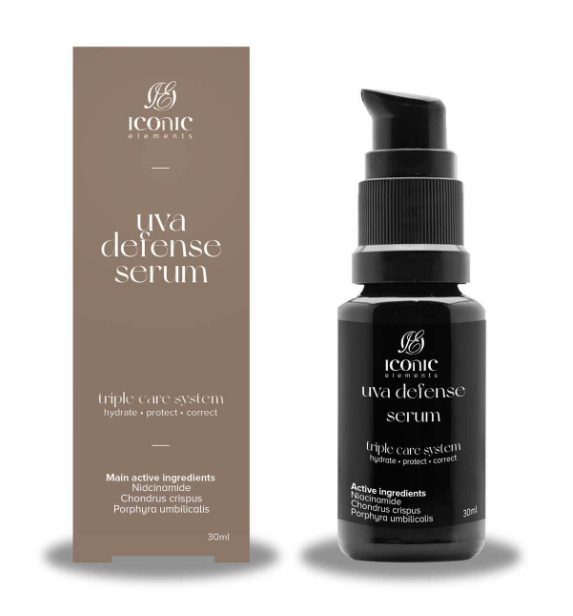 nieuw in de winkel iconic elements uva defense serum